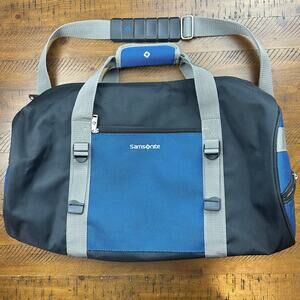 Samsonite Multipurpose Duffle Travel Bag With Strap Lightweight Blue Grey Black